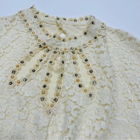 Vintage Tobi Califonia Top Size Small embellished with pearls and sequence - Picture 10 of 14